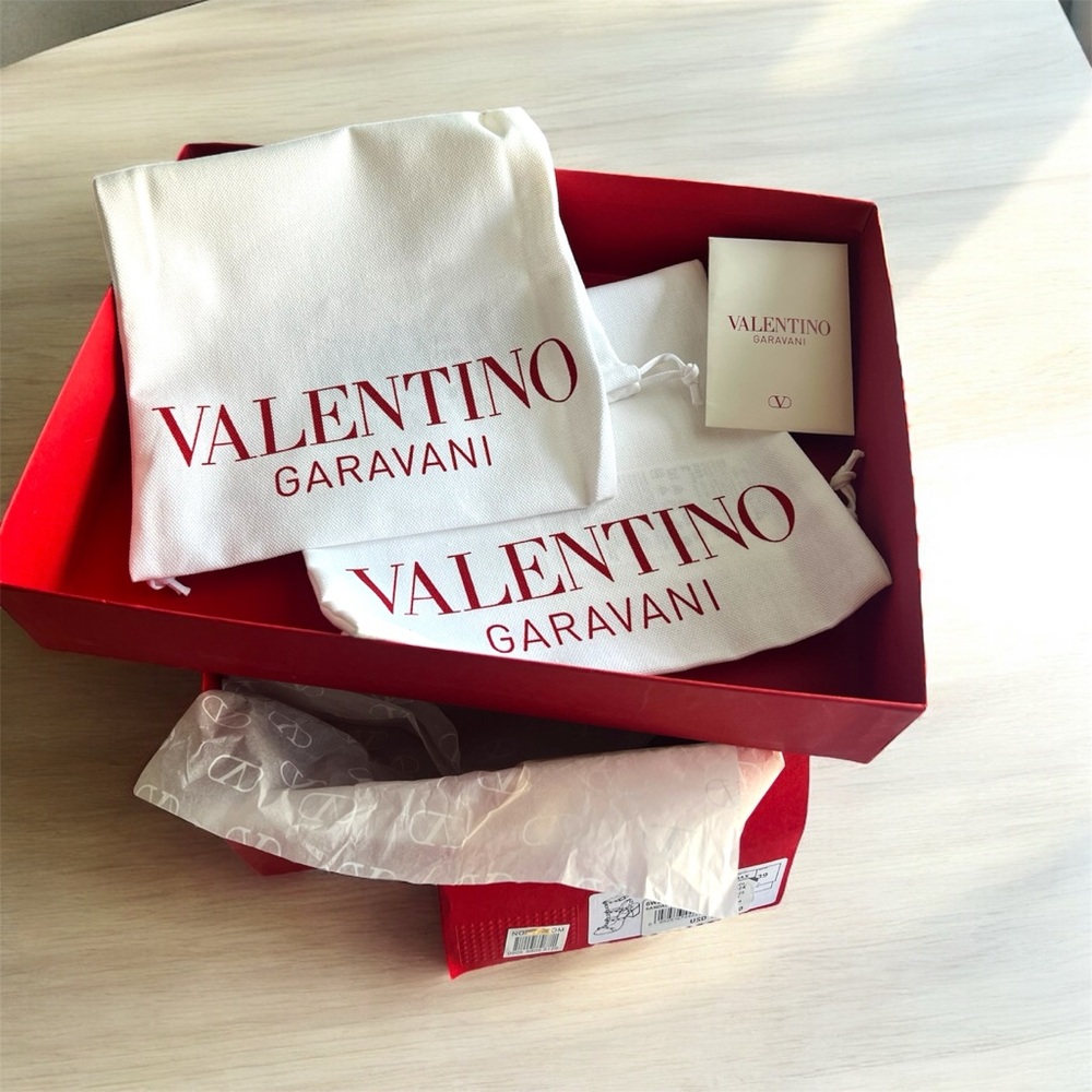 Valentino Garavani White and Red Dust Bags and Box Set